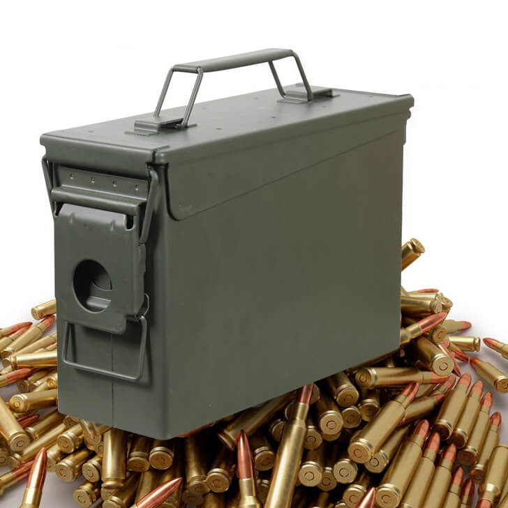 Ammo 30 Safewell Army Green Military Style 30 Cal M2A1 m19a1