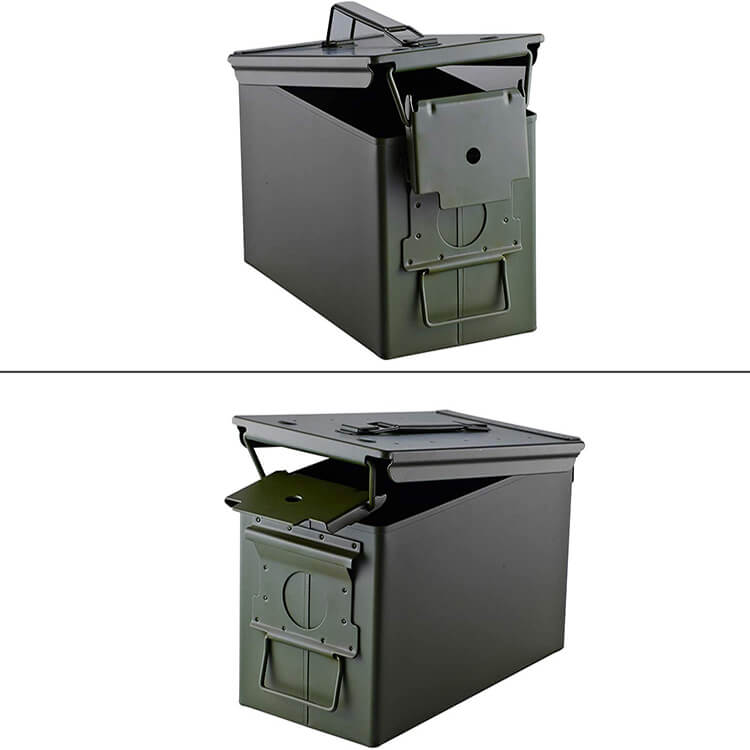 thumbnail image 2 of 2 Authentic US Military Ammo Cans – .50 CAL 5.56mm M2A1 Metal Storage Boxes 2 of 6