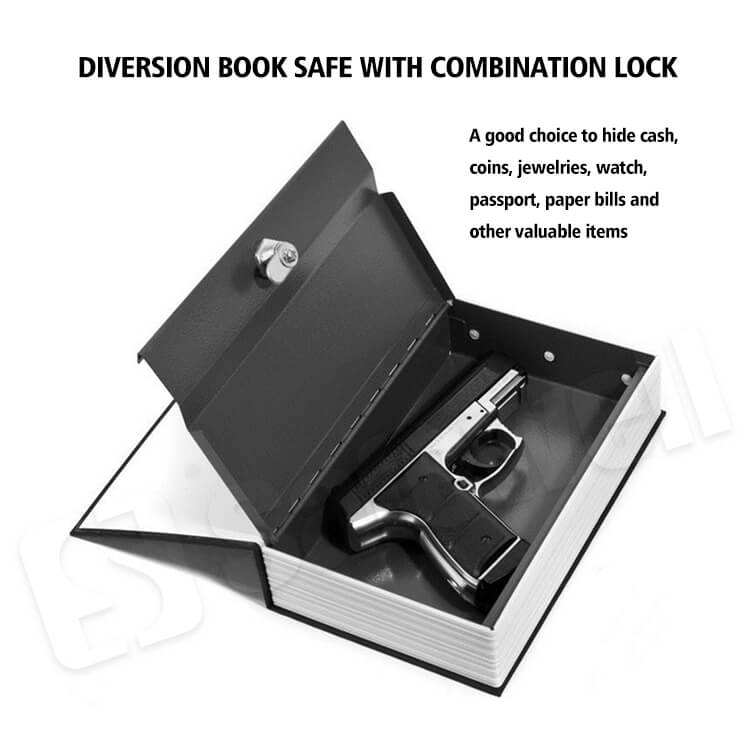 thumbnail image 2 of DCOS Book Safe With Combination Lock Dictionary Diversion Book Safe Portable Saf 2 of 9