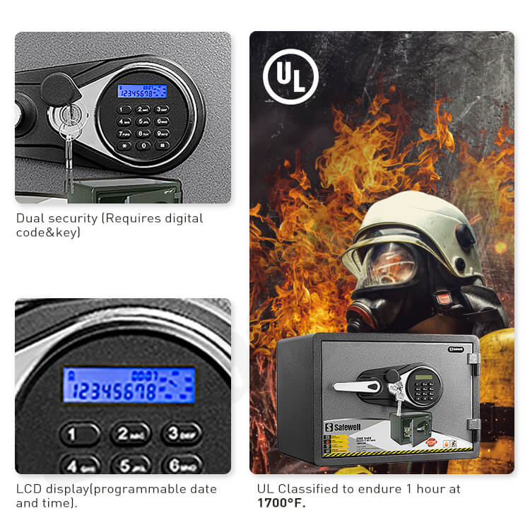 Safewell FP0403E High Quality Safe Box Fireproof Booil Fire Resistent ...