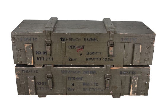 wooden ammo box